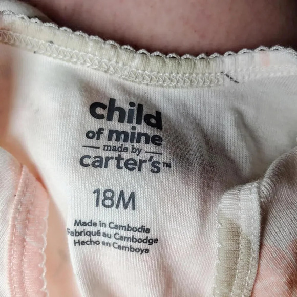 Child of Mine by Carter's Pink Little Sister Elephant Tops Bundle Size 18m NWOT - Picture 4 of 13